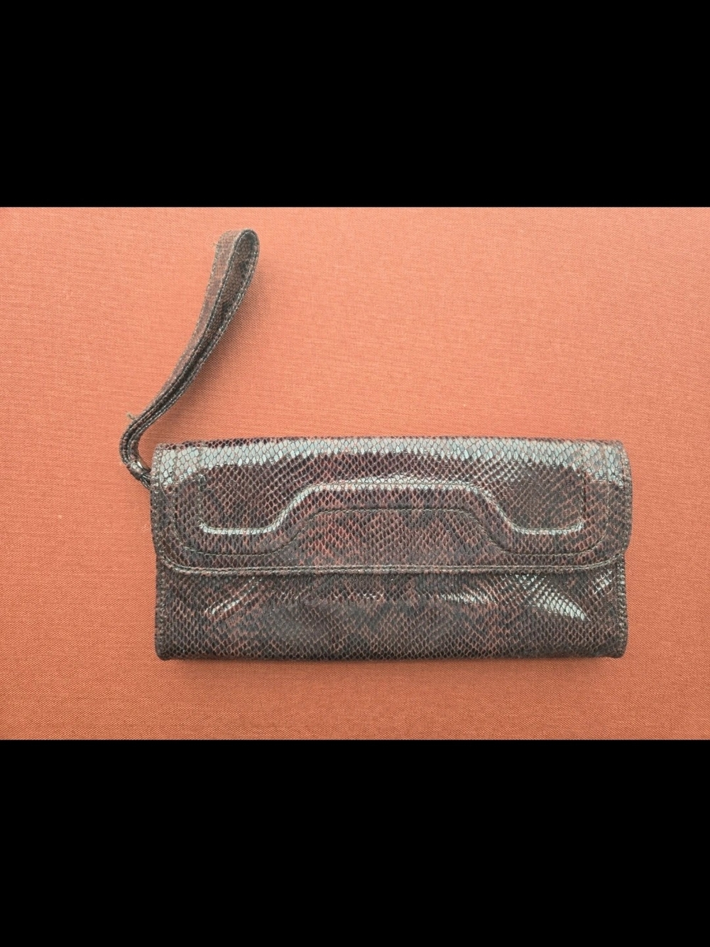 Banana Repubic Dark Brown Wristlet Clutch